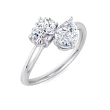Alternate Oval And Pear Solitaire Ring