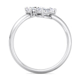 Alternate Oval And Pear Solitaire Ring