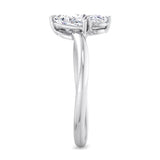Alternate Oval And Pear Solitaire Ring