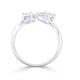 Duo Emerald Solitaire Ring