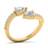 Duo Pear Diamond Ring