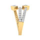 Pear Triple Wrap Ring