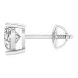 3 Carat Heart Solitaire Studs