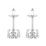 3 Carat Heart Solitaire Studs