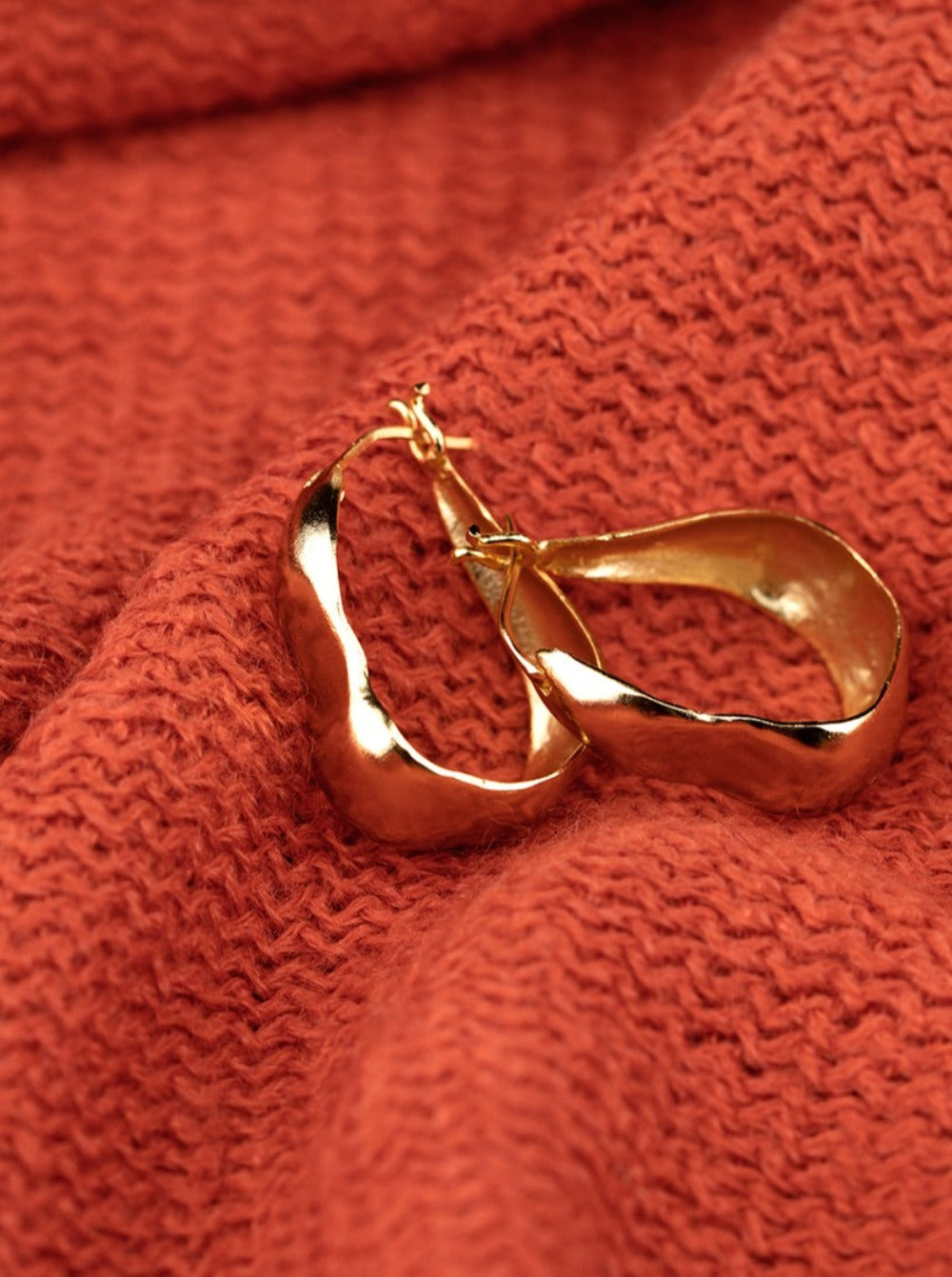 Arzu Earrings 14 gms Fish Hook 22k Gold Plated On Brass - ZEWAR Jewelry
