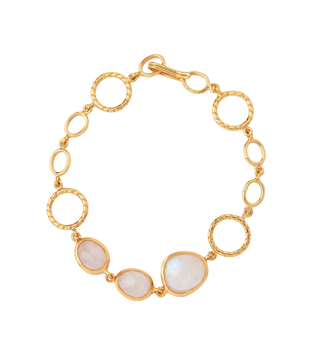 Esme 18k Gold Plated On Brass Bracelet With Semi-precious Stones - ZEWAR Jewelry