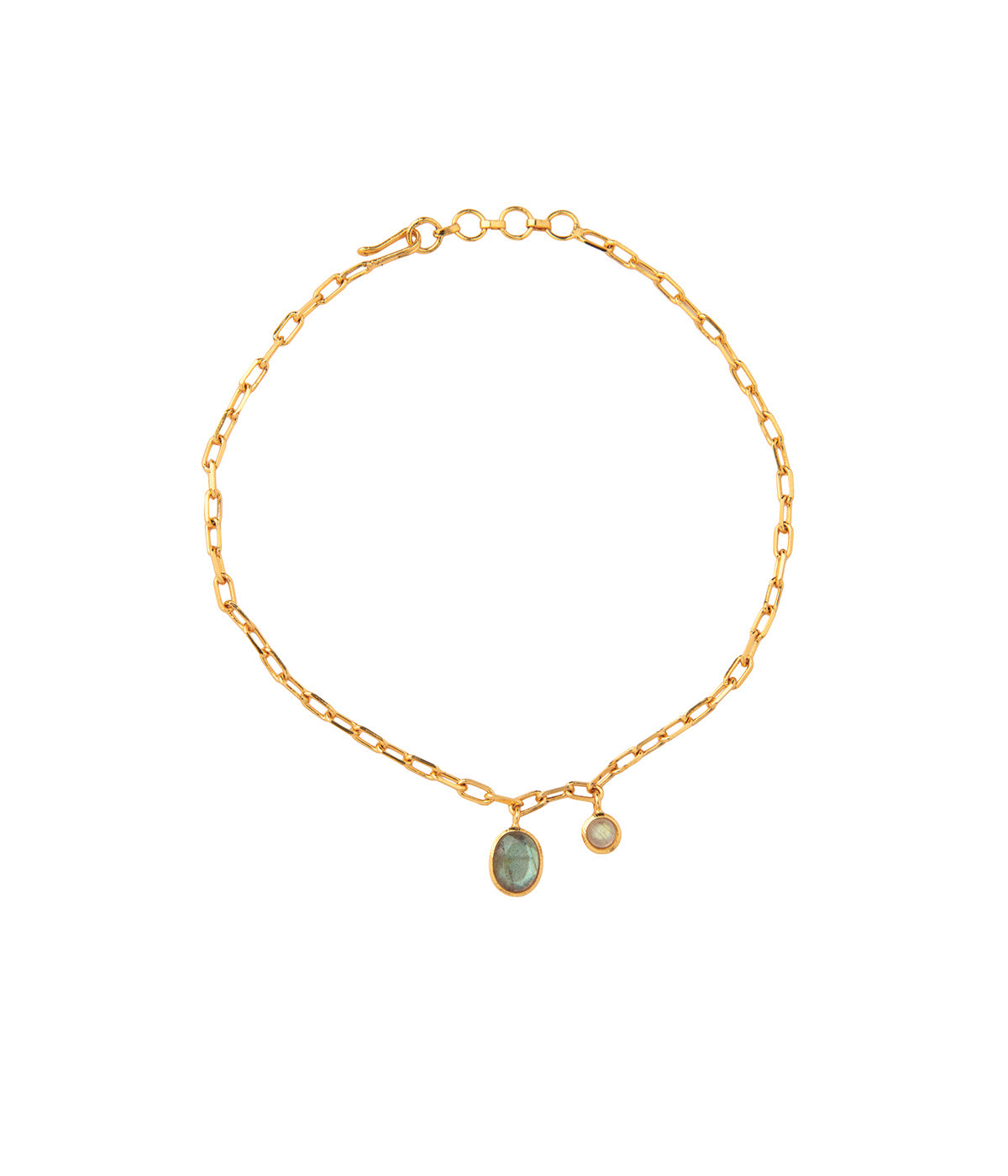 Arsia Anklet 4 gms With Exquisite Stones 18k Gold Plated On Brass - ZEWAR Jewelry