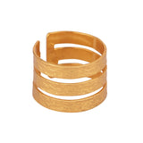 Feray Ring 3 gms Stunning Statement Ring 18k Gold Plated On Brass - ZEWAR Jewelry