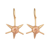 Tara Earrings 22k Gold Plated On Brass - ZEWAR Jewelry