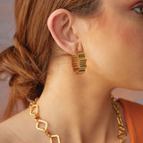 Ayat Earrings 11 gms Push-Back 22k Gold Plated On Brass - ZEWAR Jewelry