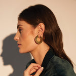 Hulla 22k Gold Plated Over Brass Hoops Lending A Unique Perspective - ZEWAR Jewelry