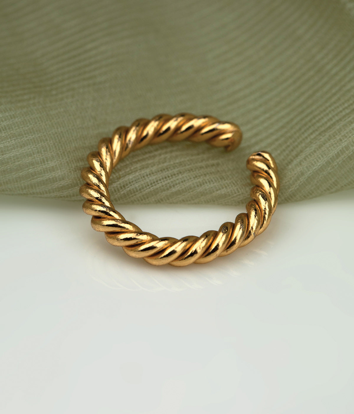 Aarya Everyday Style Adjustable Ring 22k Gold Plated on Brass - ZEWAR Jewelry