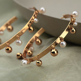 Azita Earrings 10 gms Push-Back 18k Gold Plated On Brass - ZEWAR Jewelry