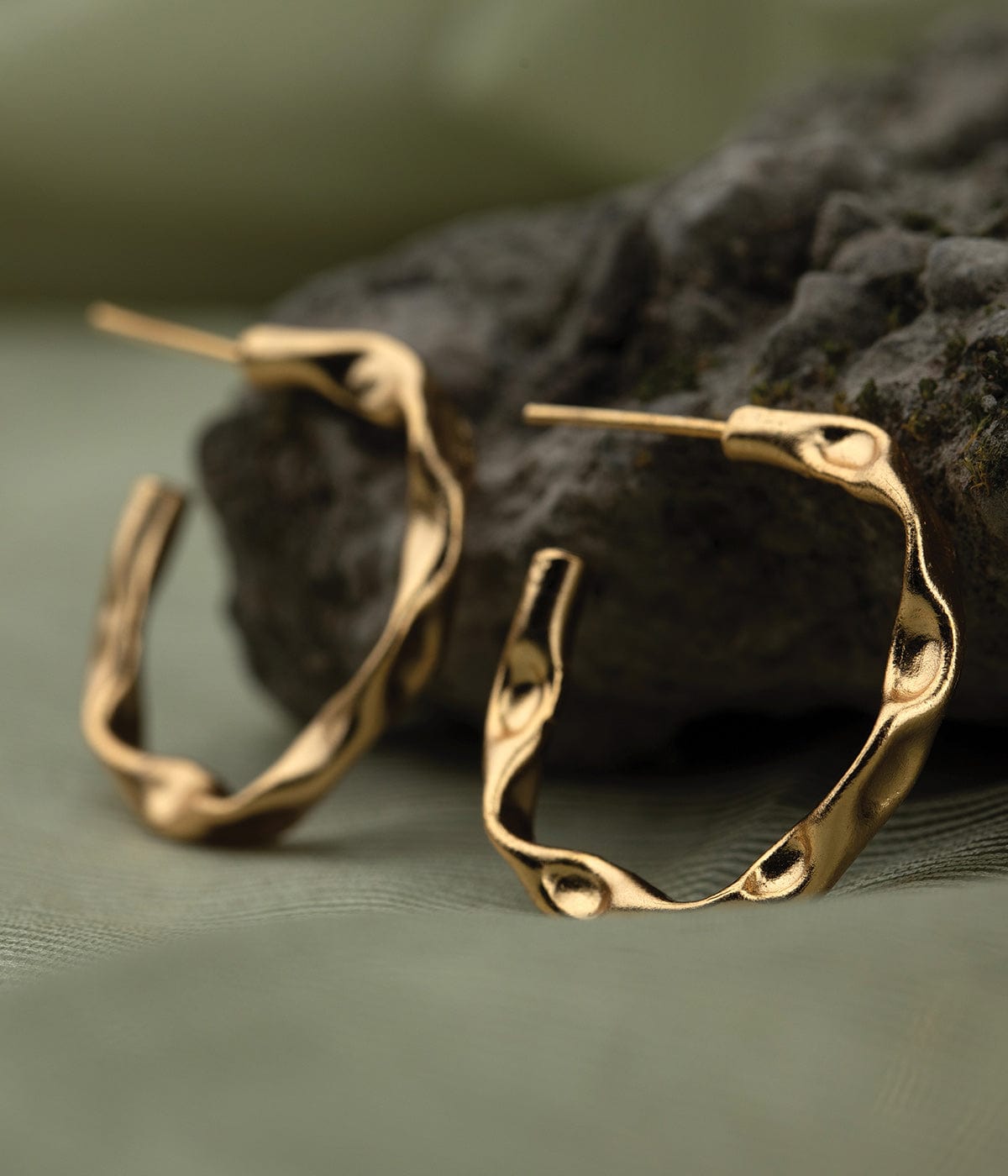 Jasmine 22k Gold Plated On Brass Ole Classic Earrings - ZEWAR Jewelry